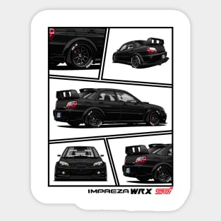 Impreza WRX STI Hawkeye Grey, JDM Car Sticker